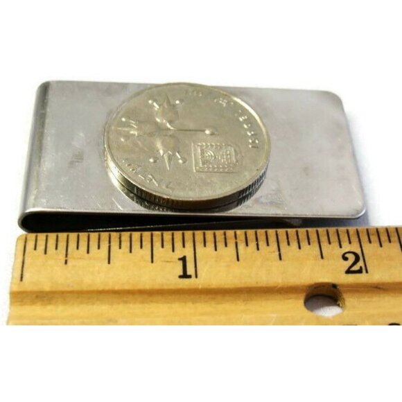 Israel Coin Money Clip Stainless Steel Wallet Cash ID Holder Silver - Picture 5 of 9
